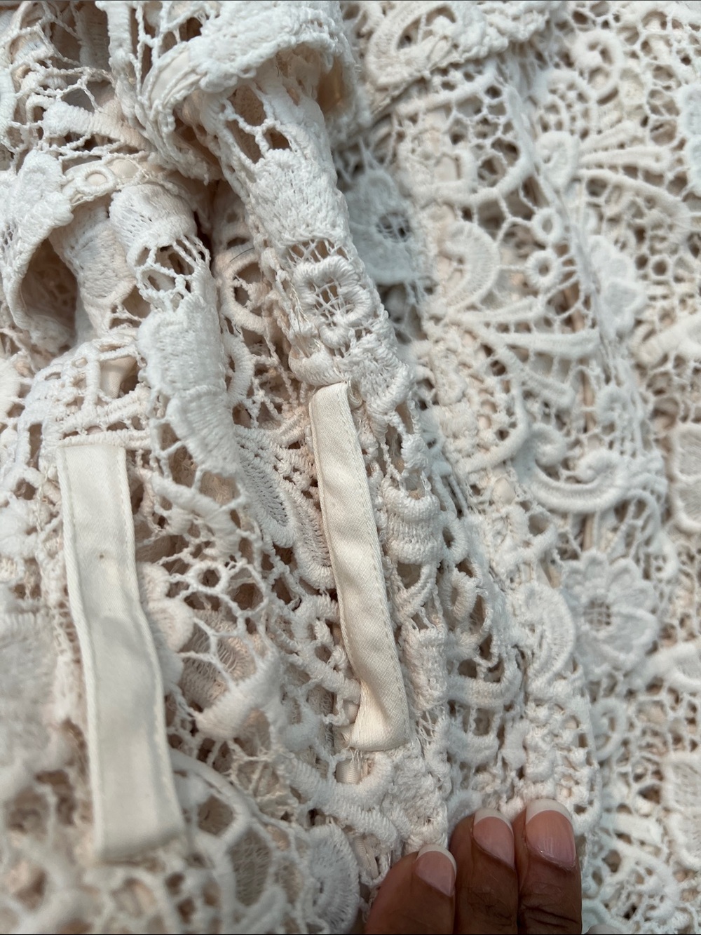Chico's Cream Lace Trench Coat ‼️NO BELT - Picture 8 of 9